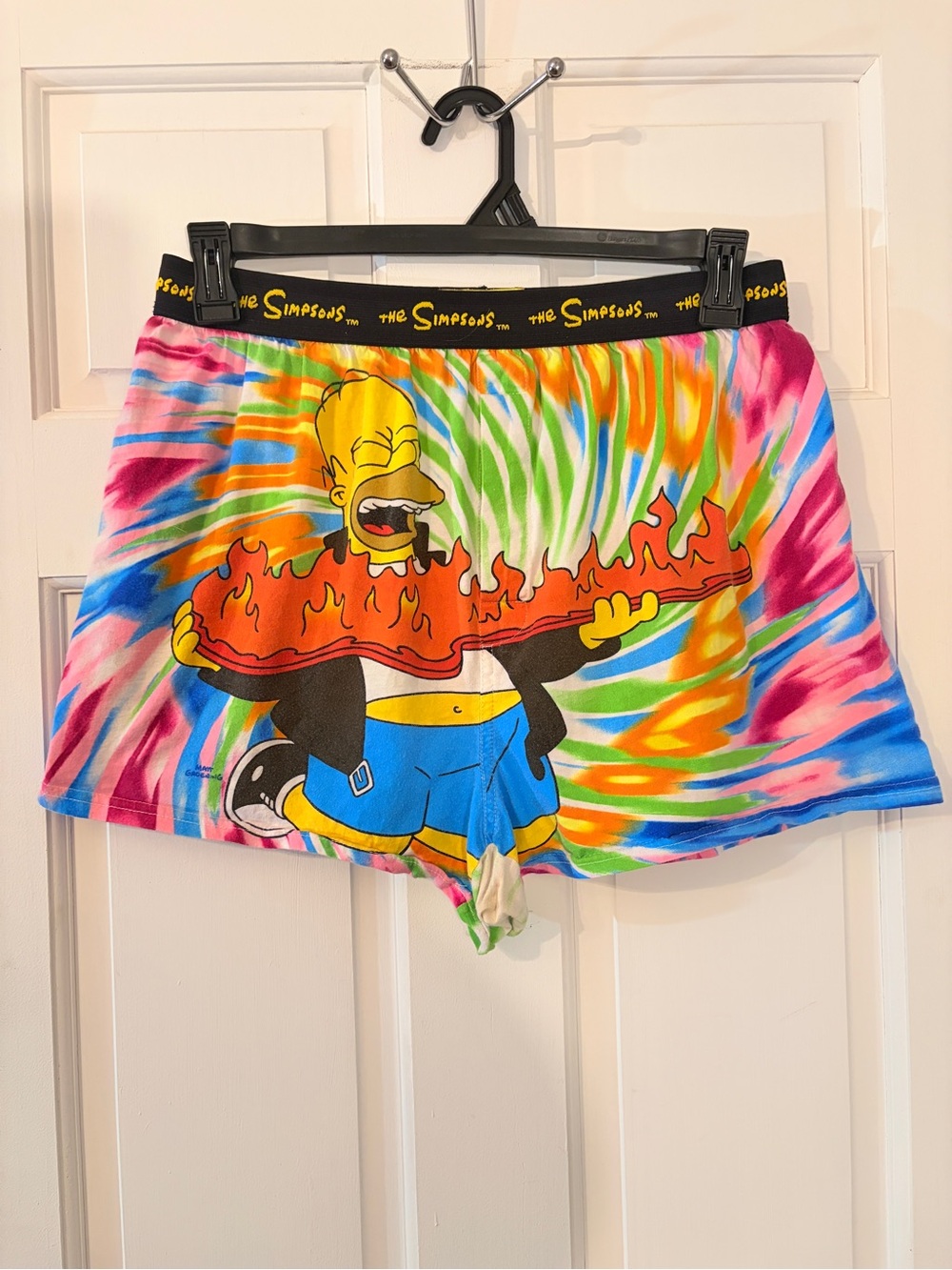 Vintage 2005 The Simpsons I Homer Simpson Tie Dye Boxer Shorts I Size L